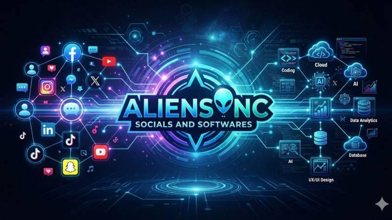 Socials and Softwares AlienSync: Digital Connections